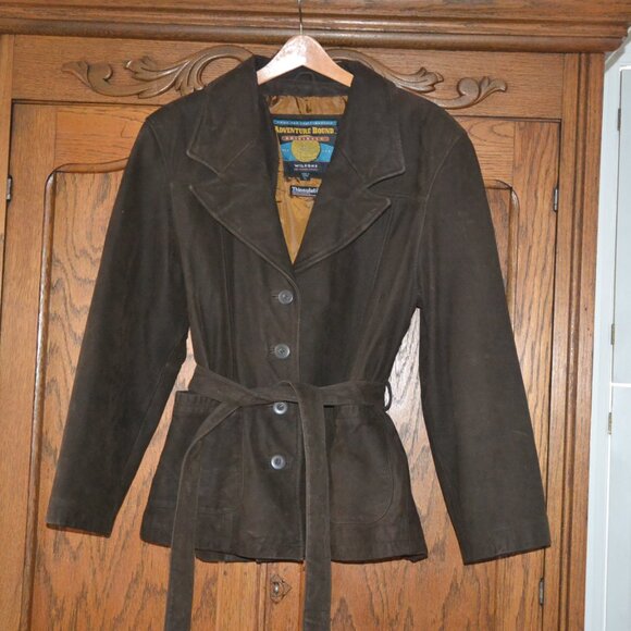 Vintage Adventure Bound Wilsons Leather Jacket Coat Brown Women's LARGE - Picture 1 of 8